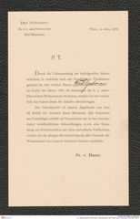k.k. naturhistorisches Hofmuseum, Intendanzakten 1885-1896 (Hauer), Aktenzahl Z.442/1888, Seite 5